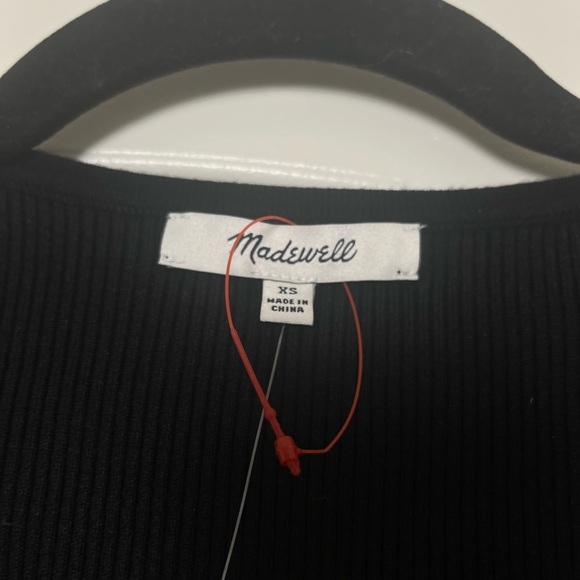 NWT‎ Madewell Wide Rib Sweater Top in Black Size XS - Picture 3 of 5